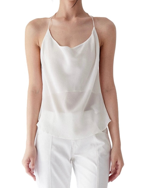 HALTER NECK BACKLESS TOP