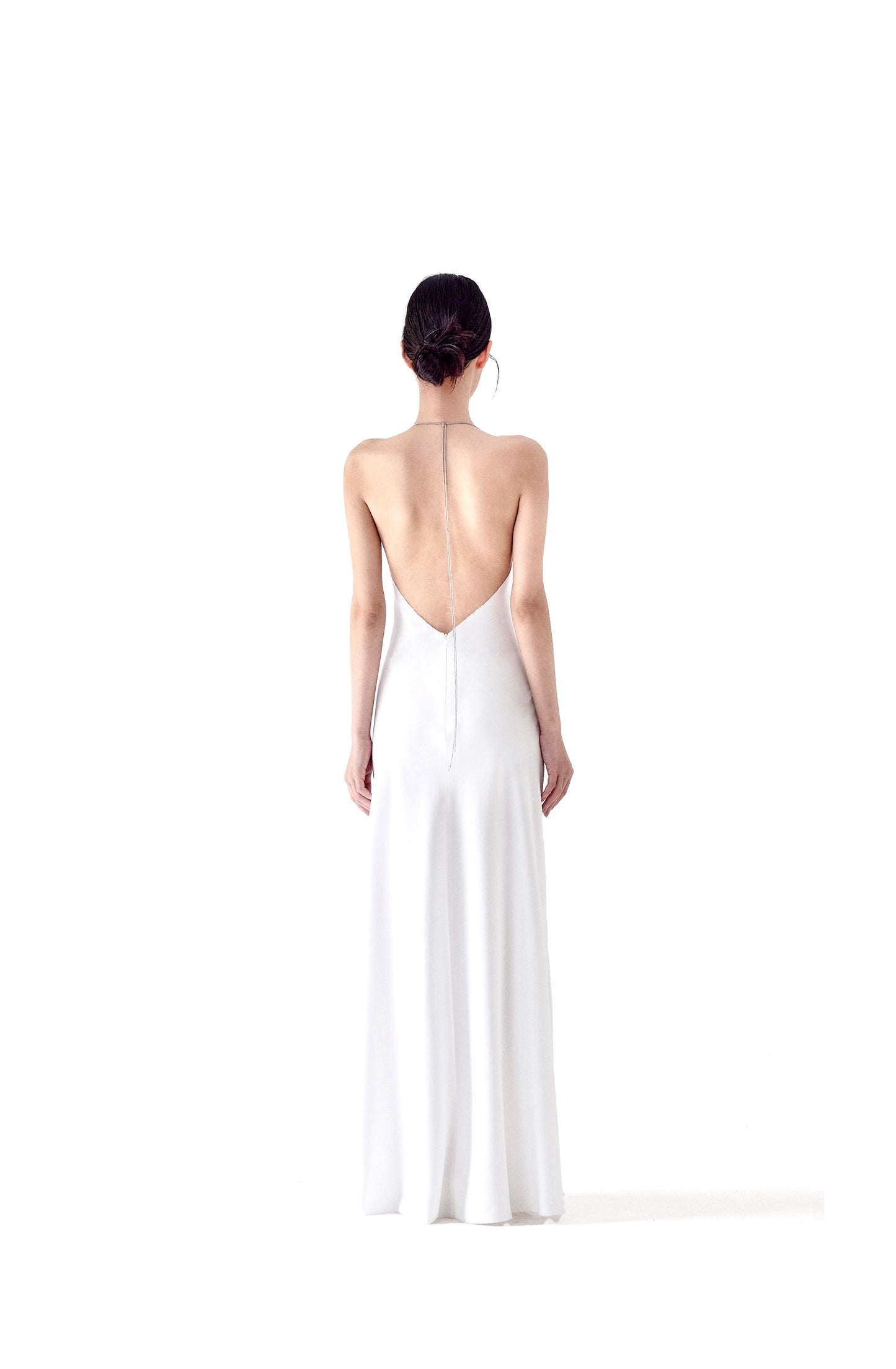 VELVET/SATIN CHAIN MAXI DRESS