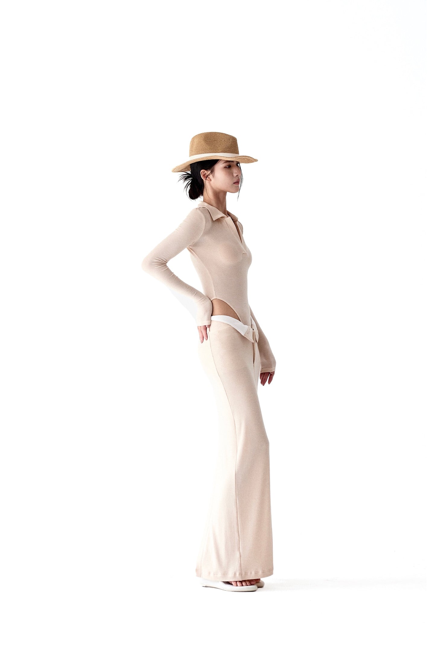 POLO-NECK JUMPSUIT