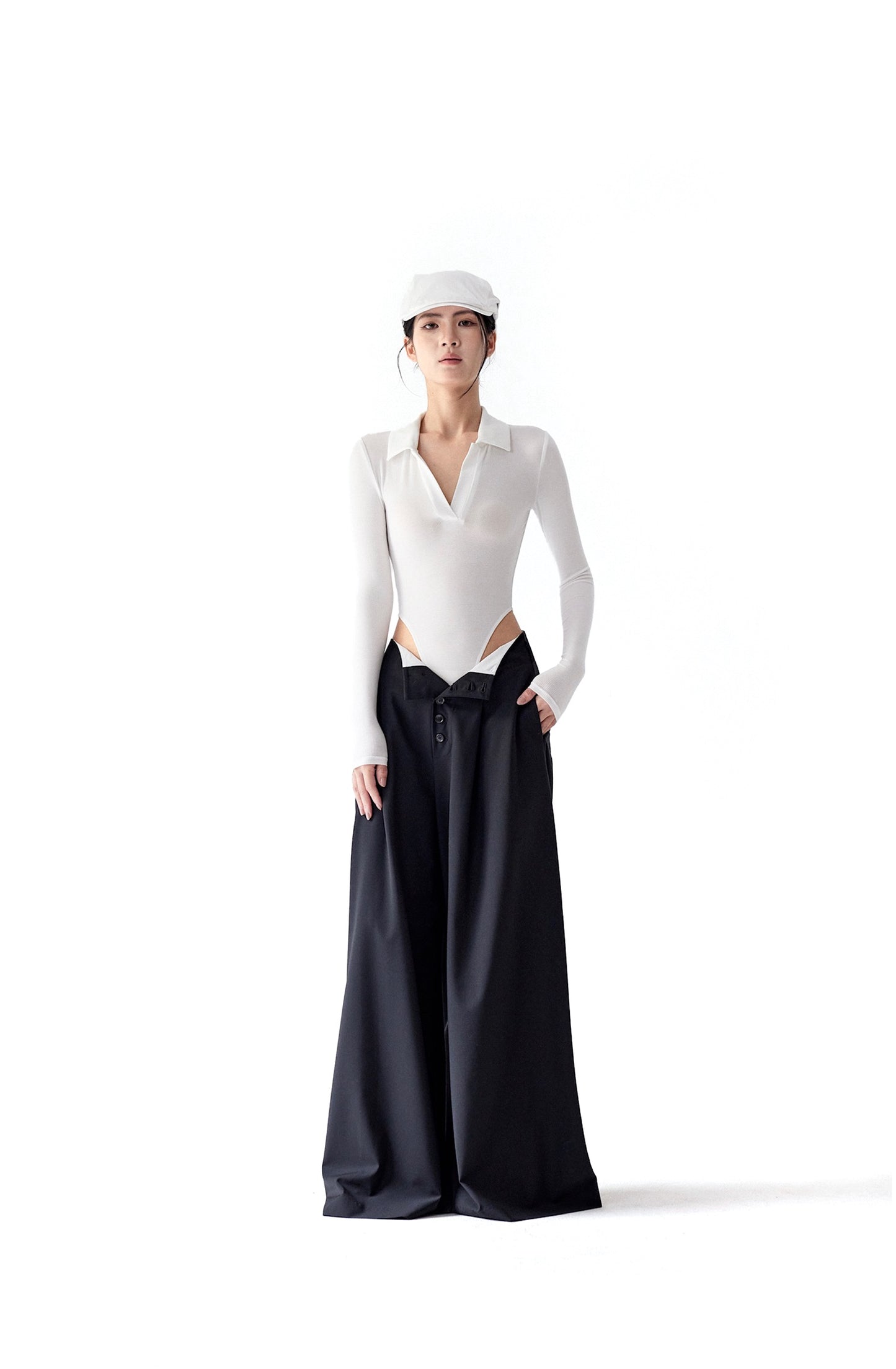 POLO-NECK JUMPSUIT