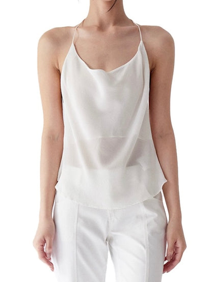 HALTER NECK BACKLESS TOP