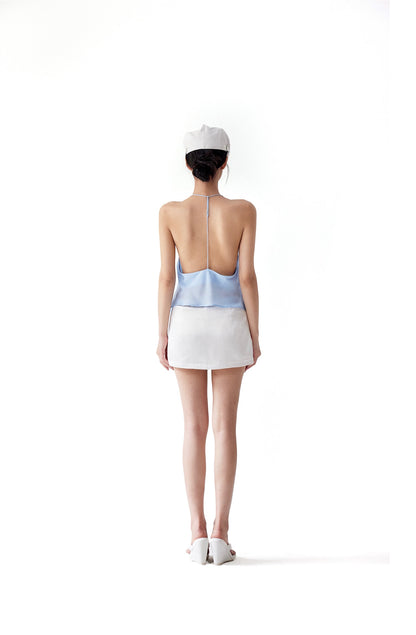 HALTER NECK BACKLESS TOP