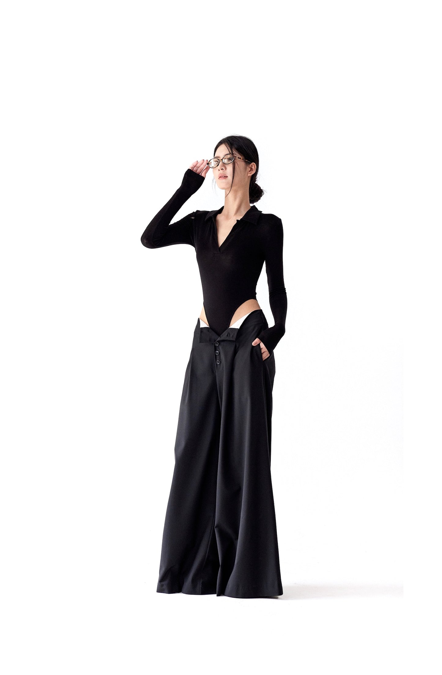 POLO-NECK JUMPSUIT