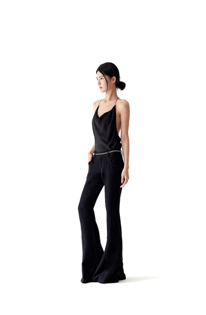 HALTER NECK BACKLESS TOP